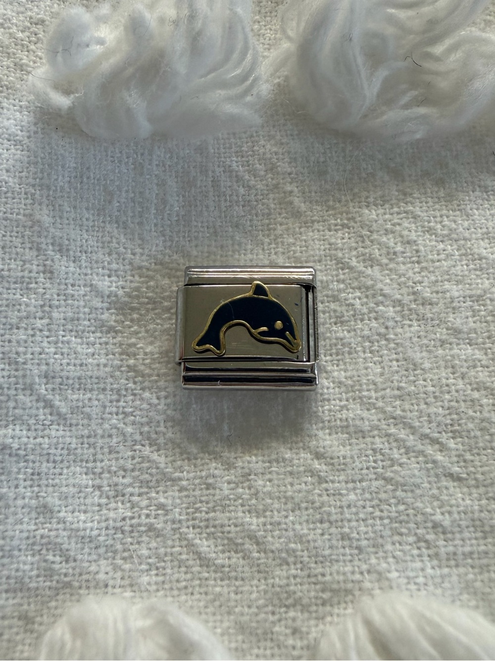 9mm enamel dolphin Italian charm